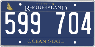 RI license plate 599704