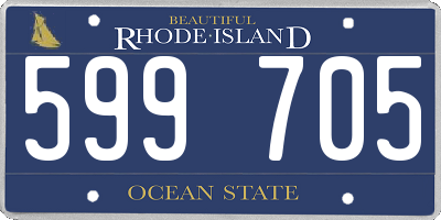 RI license plate 599705