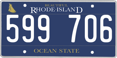 RI license plate 599706