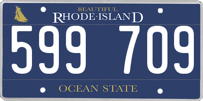 RI license plate 599709