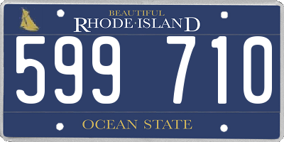 RI license plate 599710