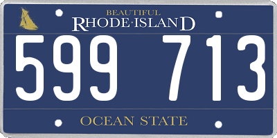 RI license plate 599713