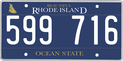 RI license plate 599716
