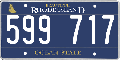 RI license plate 599717