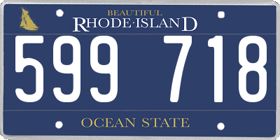 RI license plate 599718
