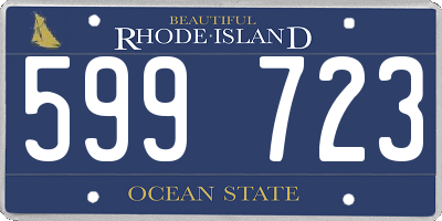 RI license plate 599723