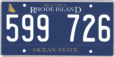 RI license plate 599726