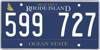 RI license plate 599727