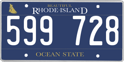 RI license plate 599728