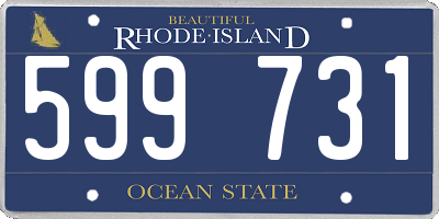 RI license plate 599731