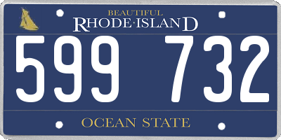 RI license plate 599732