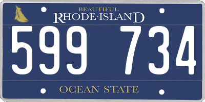 RI license plate 599734