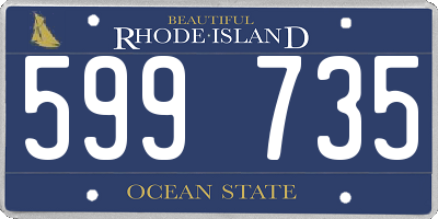 RI license plate 599735