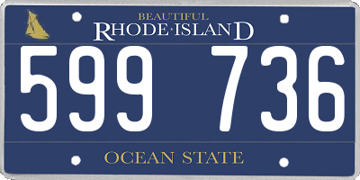 RI license plate 599736