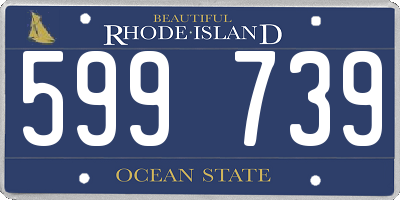 RI license plate 599739