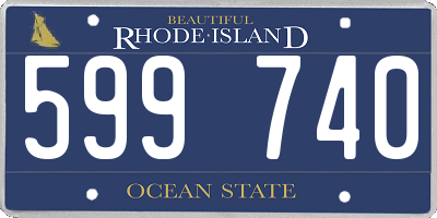 RI license plate 599740