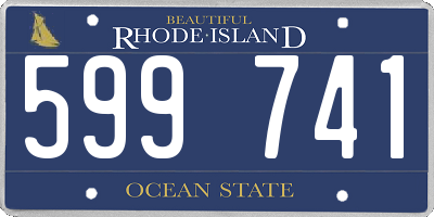 RI license plate 599741