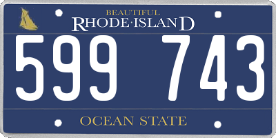 RI license plate 599743
