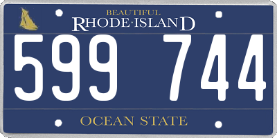 RI license plate 599744