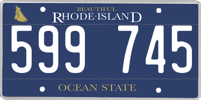 RI license plate 599745