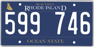 RI license plate 599746