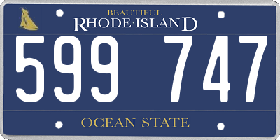 RI license plate 599747