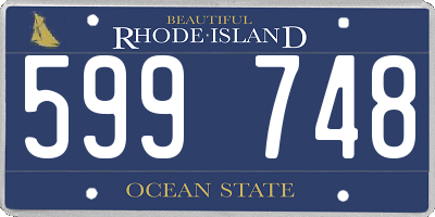 RI license plate 599748