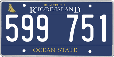 RI license plate 599751