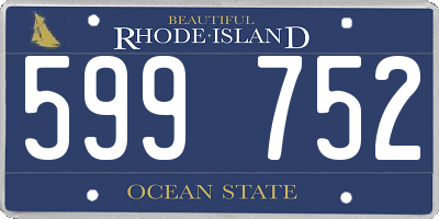 RI license plate 599752