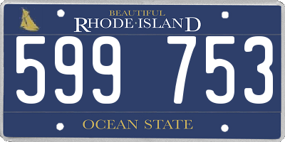 RI license plate 599753