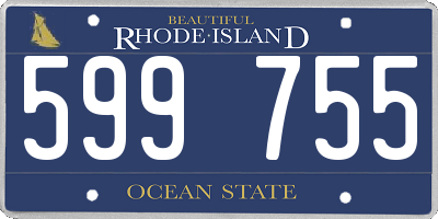 RI license plate 599755