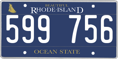 RI license plate 599756