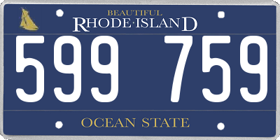 RI license plate 599759