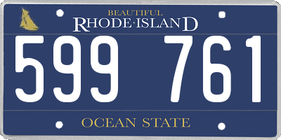 RI license plate 599761
