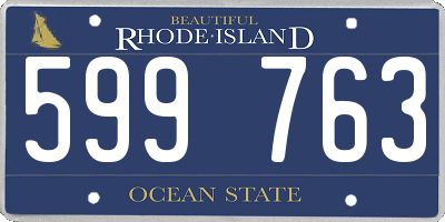 RI license plate 599763