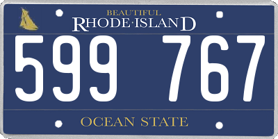 RI license plate 599767