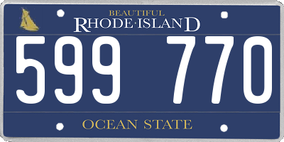 RI license plate 599770