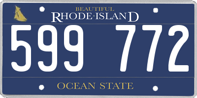 RI license plate 599772