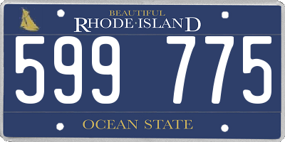 RI license plate 599775