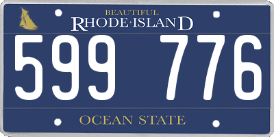 RI license plate 599776
