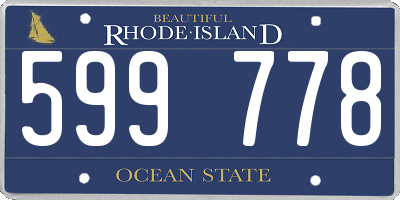 RI license plate 599778