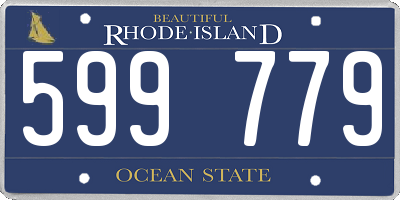 RI license plate 599779