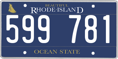 RI license plate 599781