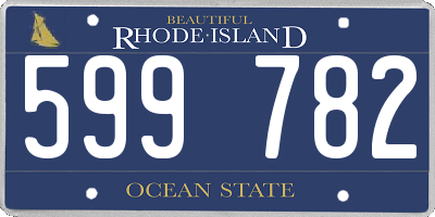 RI license plate 599782