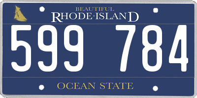 RI license plate 599784