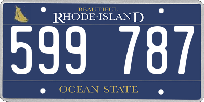 RI license plate 599787