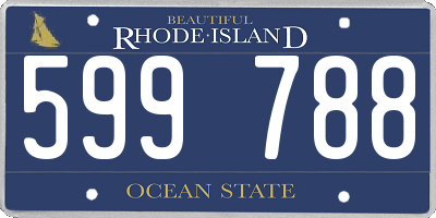 RI license plate 599788