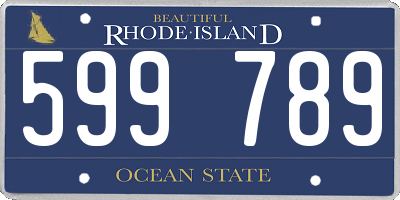 RI license plate 599789