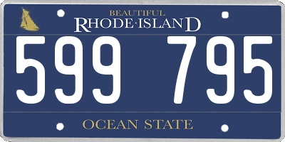 RI license plate 599795