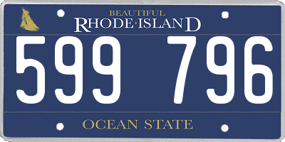 RI license plate 599796